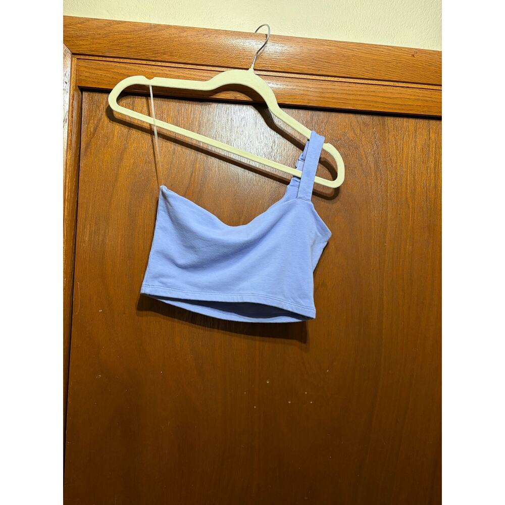 Nike One Shoulder Crop Top Lavender Athletic Activewear Size Small Purple - Picture 4 of 5